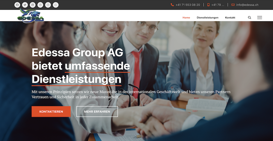 Edessa Group AG Webdesign 